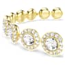 Angelic Tennis bracelet, Round cut, Pavé, Medium, White, Gold-tone plated - Swarovski, 5505469