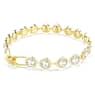 Angelic Tennis bracelet, Round cut, Pavé, Medium, White, Gold-tone plated - Swarovski, 5505469