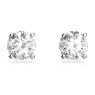Stilla Attract stud earrings, Round cut, White, Rhodium plated - Swarovski, 5509937