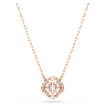 Una Halskette, Glücksklee, Rosa, Roségold-Legierungsschicht - Swarovski, 5514488