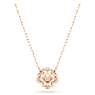 Una necklace, Clover, Pink, Rose gold-tone plated - Swarovski, 5514488