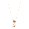 Lifelong Heart pendant, White, Rose gold-tone plated - Swarovski, 5516542