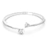 Mesmera Attract bangle, Heart, White, Rhodium plated - Swarovski, 5518814