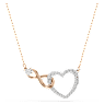 Swarovski Infinity ketting, Oneindigheidssymbool en hart, Wit, Gemengde metaalafwerking - Swarovski, 5518865