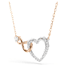 Swarovski Infinity ketting, Oneindigheidssymbool en hart, Wit, Gemengde metaalafwerking - Swarovski, 5518865