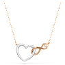 Collana Swarovski Infinity, Infinito e cuore, Bianca, Mix di finiture - Swarovski, 5518865