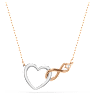 Collier Swarovski Infinity, Infini et cœur, Blanc, Finition mix de métal - Swarovski, 5518865