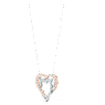 Swarovski Infinity necklace, Heart, White, Mixed metal finish - Swarovski, 5518868