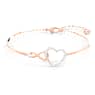 Swarovski Infinity bangle, Infinity and heart, White, Mixed metal finish - Swarovski, 5518869