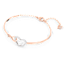 Hyperbola armband, Oneindigheidssymbool en hart, Wit, Gemengde metaalafwerking - Swarovski, 5518869