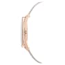 Crystalline Aura watch, Swiss Made, Leather strap, Gray, Rose gold-tone finish - Swarovski, 5519450