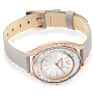 Crystalline Aura watch, Swiss Made, Leather strap, Gray, Rose gold-tone finish - Swarovski, 5519450
