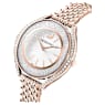 Crystalline Aura watch, Swiss Made, Metal bracelet, Rose gold tone, Rose gold-tone finish - Swarovski, 5519459