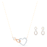 Swarovski Infinity เซ็ต, อินฟินิตี้และหัวใจ, เขียว, เคลือบโลหะหลากชนิด - Swarovski, 5521040