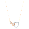 Swarovski Infinity set, Oneindigheidssymbool en hart, Wit, Gemengde metaalafwerking - Swarovski, 5521040