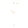 Swarovski Infinity Y necklace, Infinity, White, Rose gold-tone plated - Swarovski, 5521346