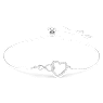 Brățară Swarovski Infinity, Infinit și inimă, Alb, Placat cu rodiu - Swarovski, 5524421