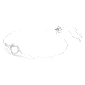 Brățară Swarovski Infinity, Infinit și inimă, Alb, Placat cu rodiu - Swarovski, 5524421