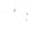 Brățară Swarovski Infinity, Infinit și inimă, Alb, Placat cu rodiu - Swarovski, 5524421
