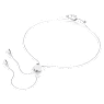 Βραχιόλι Swarovski Infinity, Άπειρο και καρδιά, Λευκό, Επιμετάλλωση ροδίου - Swarovski, 5524421