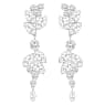 Diapason drop earrings, Mixed cuts, White, Rhodium plated - Swarovski, 5528452