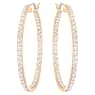 Sommerset hoop earrings, White, Rose gold-tone plated - Swarovski, 5528459