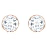 Forward ต่างหูทรงแจ็คเก็ต, เจียระไนทรงกลม, ขาว, เคลือบโทนสีโรสโกลด์ - Swarovski, 5528490