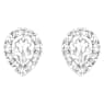 Latisha Ohrring-Jackets, Tropfenschliff, Weiß, Rhodiniert - Swarovski, 5528494