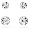 Clous d'oreilles Harley, Parure (2), Taille Rond, Blanches, Métal rhodié - Swarovski, 5528504
