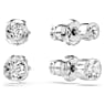 Clous d'oreilles Harley, Parure (2), Taille Rond, Blanches, Métal rhodié - Swarovski, 5528504