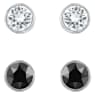 Kolczyki zapinane na sztyft Harley, Zestaw (2), Szlif okrągły, Czarne, Wykończenie z różnobarwnych metali - Swarovski, 5528506