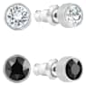 Kolczyki zapinane na sztyft Harley, Zestaw (2), Szlif okrągły, Czarne, Wykończenie z różnobarwnych metali - Swarovski, 5528506