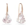 Lunar Oorhangers, Roze, Roségoudkleurige toplaag - Swarovski, 5528509