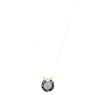 Bella V pendant, Round cut, Gray, Rose gold-tone plated - Swarovski, 5528552