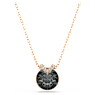 Pendente Bella V, Taglio Round, Grigio, Placcato color oro rosa - Swarovski, 5528552