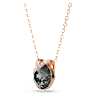 Wisiorek Bella V, Szlif okrągły, Szary, Powłoka w odcieniu różowego złota - Swarovski, 5528552