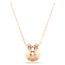 Wisiorek Bella V, Szlif okrągły, Szary, Powłoka w odcieniu różowego złota - Swarovski, 5528552