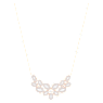 Baron necklace, Leaf, White, Rose gold-tone plated - Swarovski, 5528751