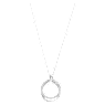 Exact pendant, Round shape, White, Rhodium plated - Swarovski, 5528922
