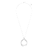 Exact pendant, Round shape, White, Rhodium plated - Swarovski, 5528922