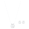 Bella V เซ็ต, เจียระไนทรงกลม, เขียว, เคลือบโรเดียม - Swarovski, 5528937