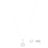 Conjunto Begin, Talla trilliante, Blanco, Baño de rodio - Swarovski, 5528938