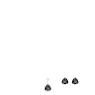 Begin set, Trilliant cut, Black, Rhodium plated - Swarovski, 5528939