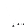 Begin set, Trilliant cut, Black, Rhodium plated - Swarovski, 5528939