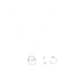 Free set, Wit, Rodium toplaag - Swarovski, 5528946