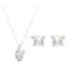 Nude 套裝, 白色, 鍍白金色 - Swarovski, 5528964