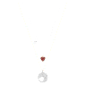Crystal Wishes pendant, Set (2), Heart, Red, Mixed metal finish - Swarovski, 5529569