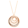 Colgante Dynamic, Forma redonda, Gris, Baño tono oro rosa - Swarovski, 5529579