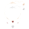 Crystal Wishes bracelet, Set (2), Heart, Red, Mixed metal finish - Swarovski, 5529600