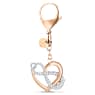 Accessoire de sac Infinite, Infini et cœur, Blanc, Finition mix de métal - Swarovski, 5530885